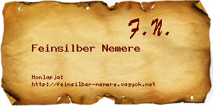 Feinsilber Nemere névjegykártya